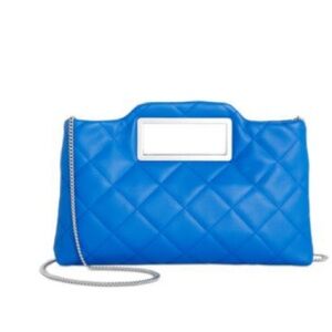 Juditth Handle Quilted Clutch by INC EUC in Vibrant Blue